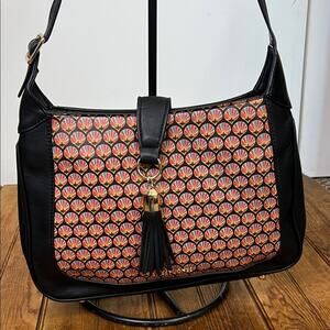 Sassy Jones Reia shoulder bag Black and Multicolor Patterned